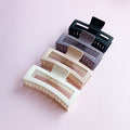Matte Square Hair Claw Clips - Large, 4pcs